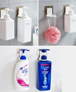 מדבקות לקיר לתליית תמרוקים וסבון נוזלי